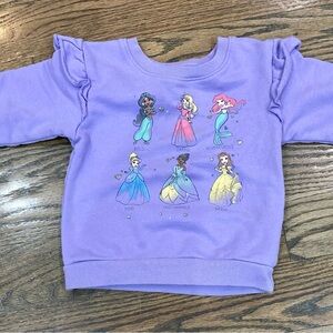 Girls 2T Purple Disney Princess Sweatshirt